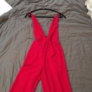 Red jumpsuit, NWT, never worn